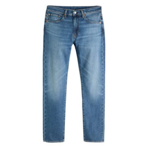 levi s jean 502 en coton bleu uni a coupe droite pourvu du patch de la marque 6