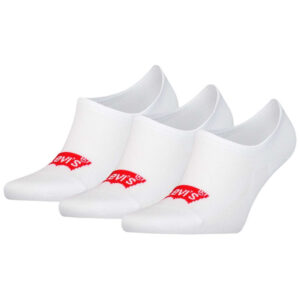 levi s lot de 3 paires de chaussettes basses en coton melange blanches unies