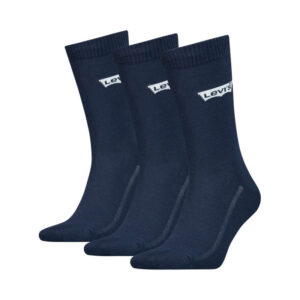 levi s lot de 3 paires de chaussettes hautes marine unies en coton a coupe haute 2