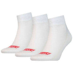 levi s lot de 3 paires de chaussettes mi hautes en coton melange blanche unies