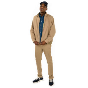 levi s pantalon chino beige uni en coton avec une coupe droite et 4 poches 4