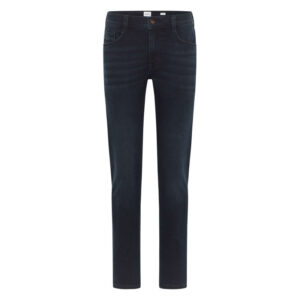 mustang jean oregon en coton melange indigo avec une coupe slim et patch 10