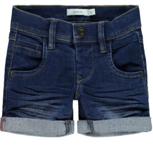 name it bermuda indigo pour garcon effet delave et froisse coupe slim 2