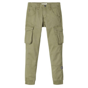 name it pantalon cargo kaki avec une coupe droite et passants de ceinture 8