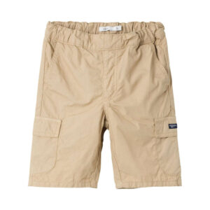 name it short cargo ryan en coton beige avec coupe regular fit et taille elastiquee 4