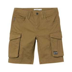 name it short en coton camel uni avec une coupe cargo et plusieurs poches 4