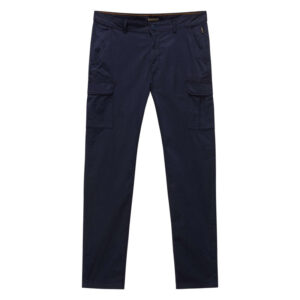 napapijri pantalon cargo en coton marine uni avec des poches et une coupe droite 4