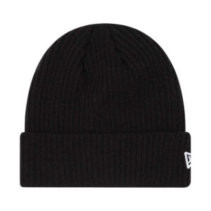 new era bonnet noir uni avec logo de la marque brode en blanc