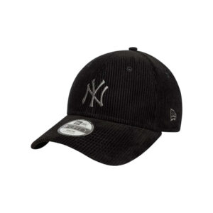new era casquette 9forty en coton noire strapback aspect velours cotele