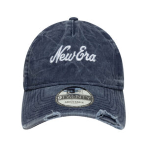 new era casquette en coton marine unie effet delave avec fermeture strapback