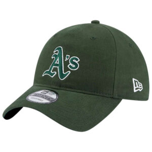 new era casquette en coton verte unie avec une coupe dad cap et logo brode
