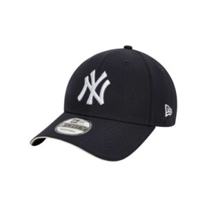 new era casquette strapback bleue marine unie avec le logo blanc en relief