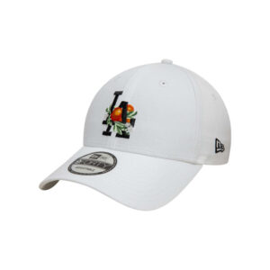 new era casquette strapback en coton blanche avec une broderie a l avant et a l arriere