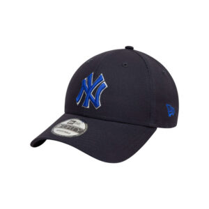 new era casquette strapback en coton bleue marine unie avec une broderie sur le cote