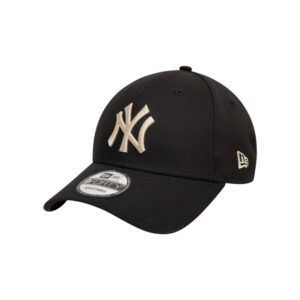 new era casquette strapback en coton noire unie avec des lettres en relief a l avant