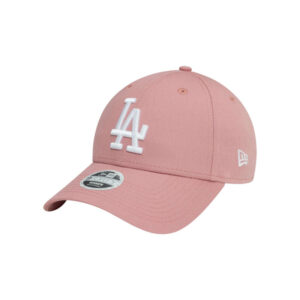 new era casquette strapback en coton rose unie avec des lettres en relief a l avant