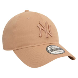 new era casquette strapback reglable en coton camel unie avec de la broderie