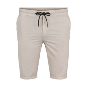 north 56 4 short en coton beige uni avec une coupe chino et une taille elastiquee