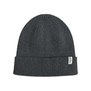 premium by jack jones bonnet gris en coton biologique en maille cotelee