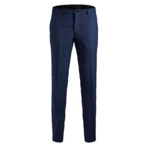 premium by jack jones pantalon chino bleu avec une coupe droite a fermeture zippee boutonnee 14