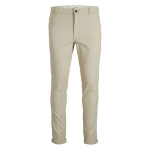 premium by jack jones pantalon chino marco fury en coton sable uni avec une coupe slim