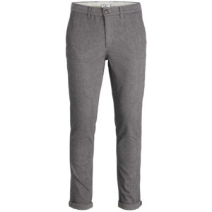 premium by jack jones pantalon coupe chino et slim fit marco fury en coton melange gris