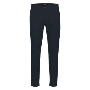 premium by jack jones pantalon marine chino marco bowie en coton a motifs en chevrons et a coupe slim