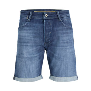 premium by jack jones short en coton indigo delave avec une coupe droite et 5 poches 6