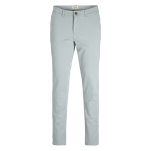 premium pantalon chino en coton bleu ciel uni avec 4 poches et une coupe slim