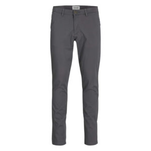 premium pantalon chino marco bowie en coton anthracite uni avec une coupe slim