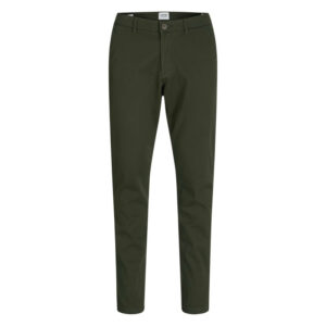 premium pantalon chino marco bowie en coton kaki uni avec une coupe slim 2