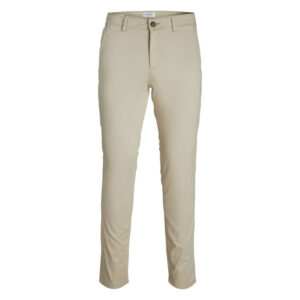 premium pantalon chino sable uni en coton avec une coupe slim et 4 poches