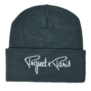 project x bonnet vert uni en maille