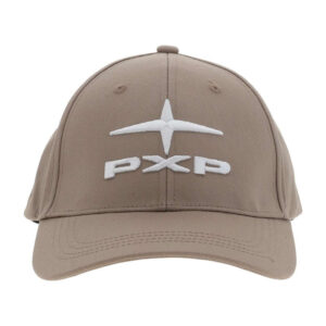project x casquette en coton taupe unie avec logo iconique brode a l avant en blanc