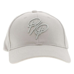 project x casquette strapback en coton grise unie avec le logo de la marque brode