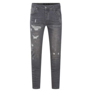 project x jean gris en coton effet delave avec une coupe slim et une taille intermediaire