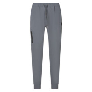 project x jogging gris uni a coupe slim avec multiples poches et broderie noire 4