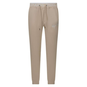 project x pantalon de jogging beige uni avec une coupe slim et une taille haute 4