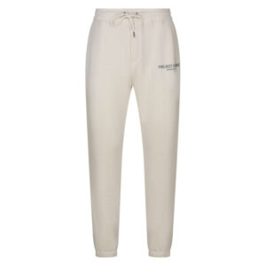 project x pantalon ecru uni avec une coupe droite avec une taille elastiquee 2