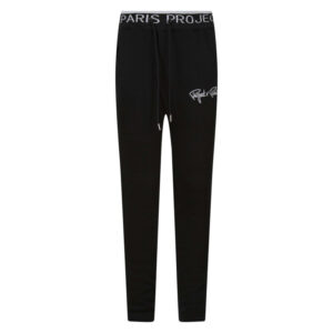 project x pantalon jogging noir uni avec une coupe slim et des cordons sur la taille
