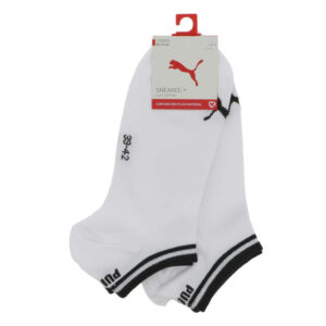 puma lot de 2 paires de chaussettes basses blanches uni avec nom iconique 6