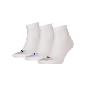puma lot de 3 paires de chaussettes blanches unies tailles basses avec logo cousu 2