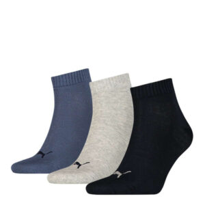 puma lot de 3 paires de chaussettes multicolores en coton avec une coupe basse