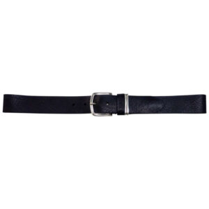 redskins ceinture en cuir de vache noire unie made in france avec double passant