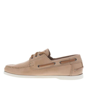 redskins mocassins sable en cuir sable avec un talon plat et des lacets 4