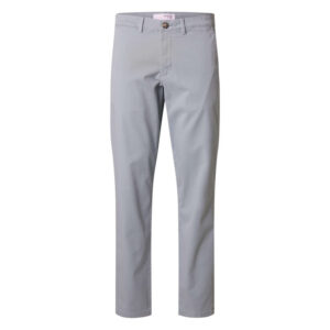 selected homme chino miles en coton ciel uni a coupe slim avec poches passepoilees