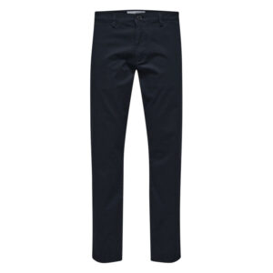 selected homme pantalon chino new miles marine uni avec une coupe slim et 4 poches 4