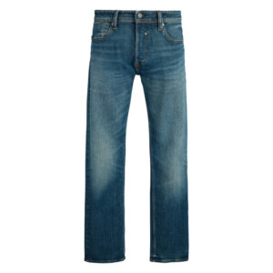 teddy smith jean en coton bleu indigo delave avec une coupe droite et 5 poches 2