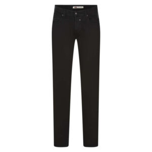 teddy smith jean noir uni en coton avec 5 poches et un bouton noir au niveau de la taille 2