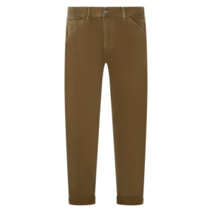 teddy smith pantalon en coton camel avec une coupe regular fit et 5 poches